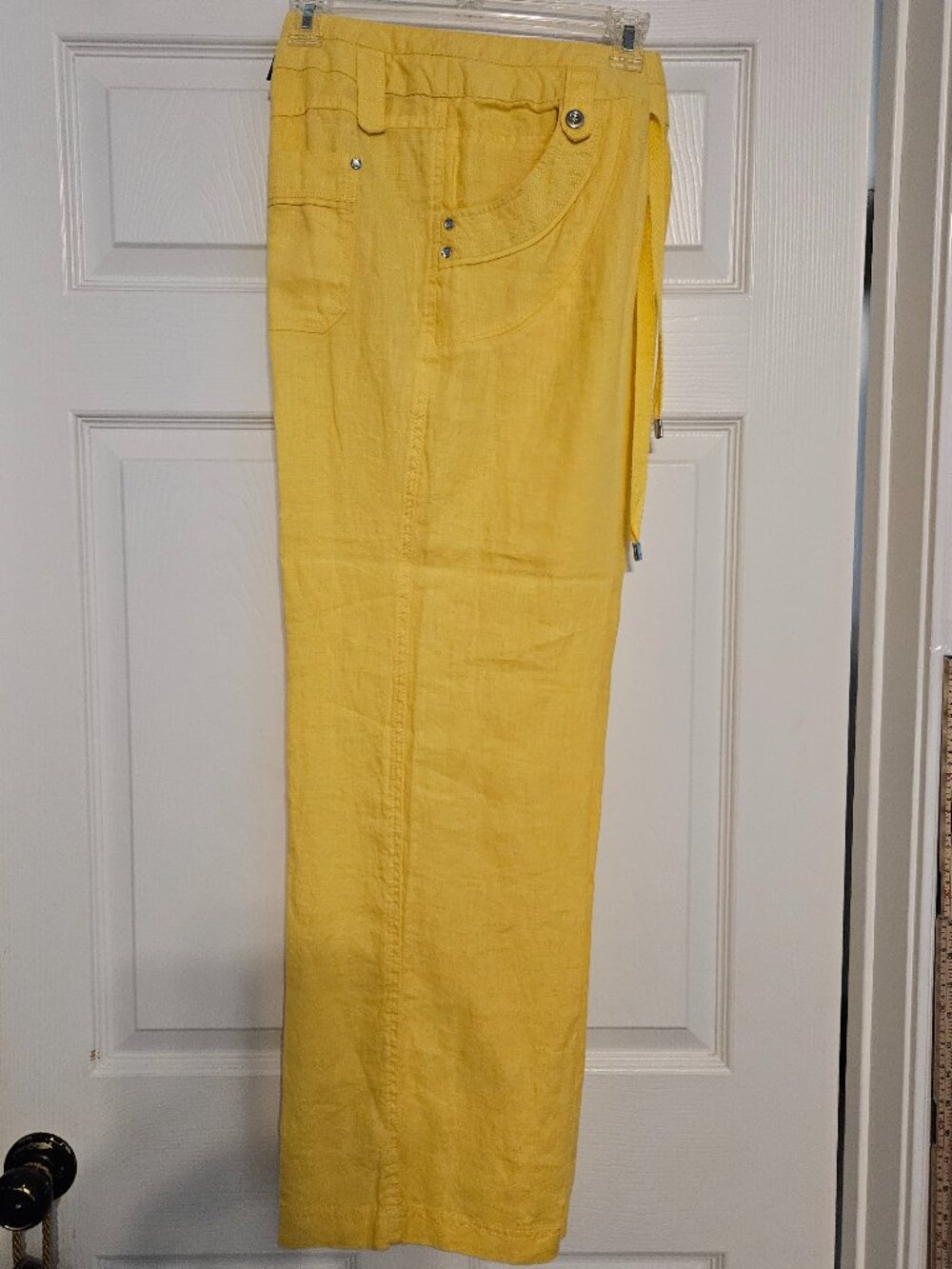 INC Yellow Linen Wide Leg Pants Size 14